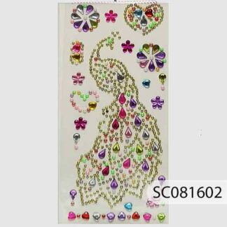 PLANTILLA CRISTALES PAVO REAL 08X16 CM